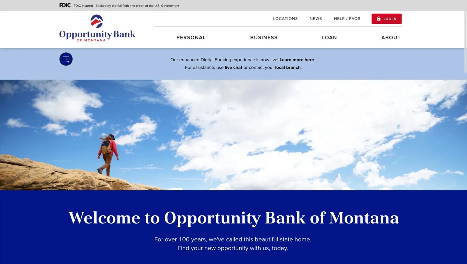 Opportunity Bank of Montana Holme Page